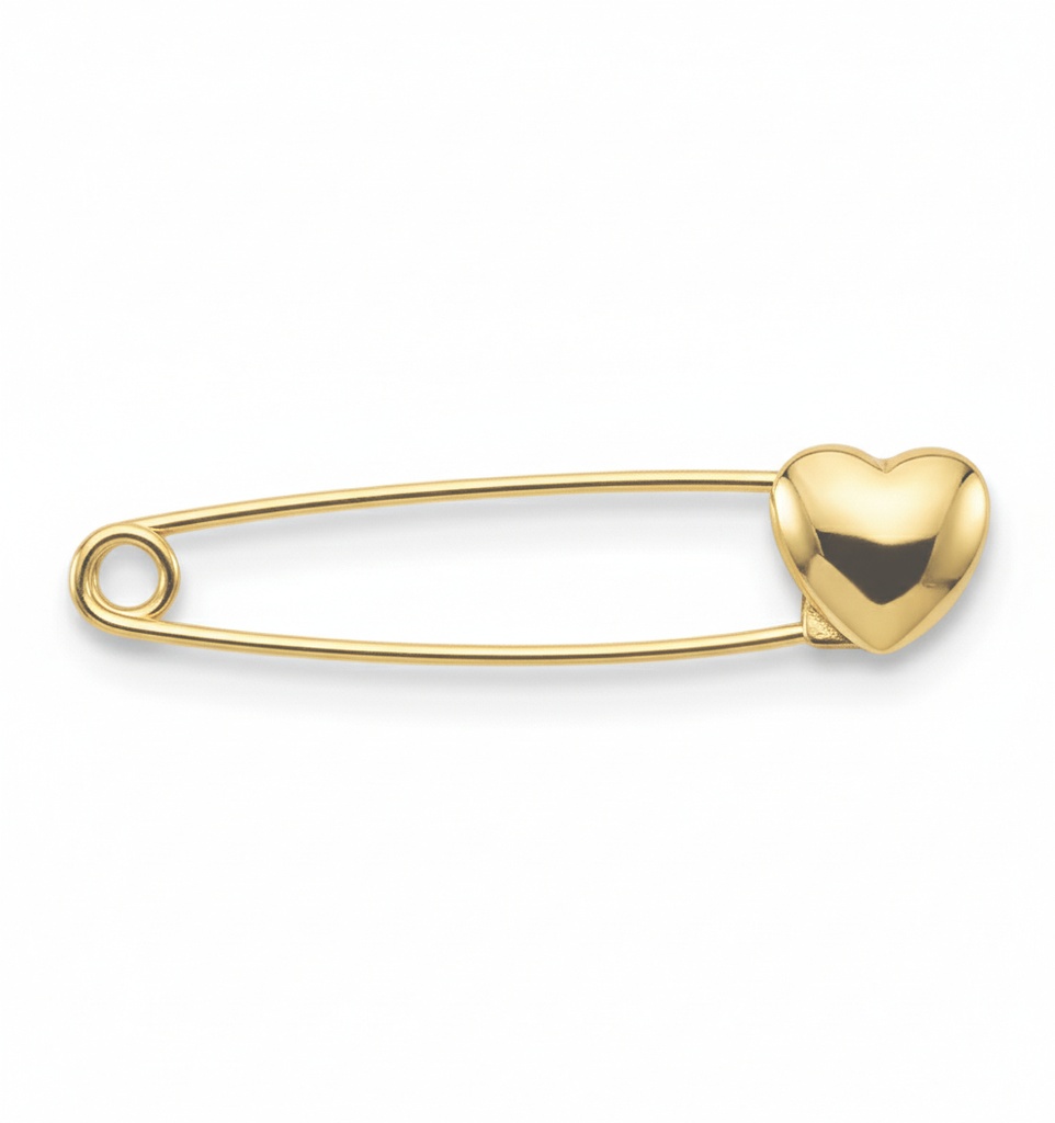 IMPERDIBLE LISO BEBE 33 MM MOTIVO CORAZON