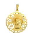 MEDALLA VIRGEN NIÑA CALADA 17 MM REDONDA