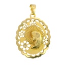 MEDALLA VIRGEN NIÑA CALADA 18X15 MM OVAL