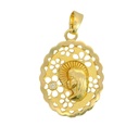MEDALLA VIRGEN NIÑA CALADA 15x13 MM  OVAL