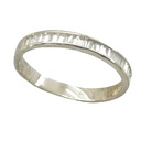 CARRE CZ HALF INFINITY RING.WHITE GOLD.