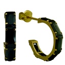 MEDIOS AROS BAGUETTE COLOR NEGRO 13x3MM.