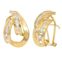 PENDIENTES BANDA Y DOS CARRES DE CIRCONITA.15x11MM.OMEGA