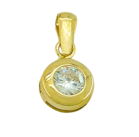 4MM CZ CHATON PENDANT WITH BALE.