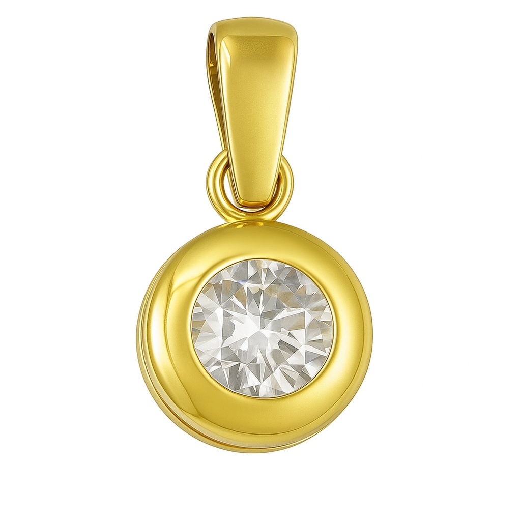 4MM CZ CHATON PENDANT WITH BALE.