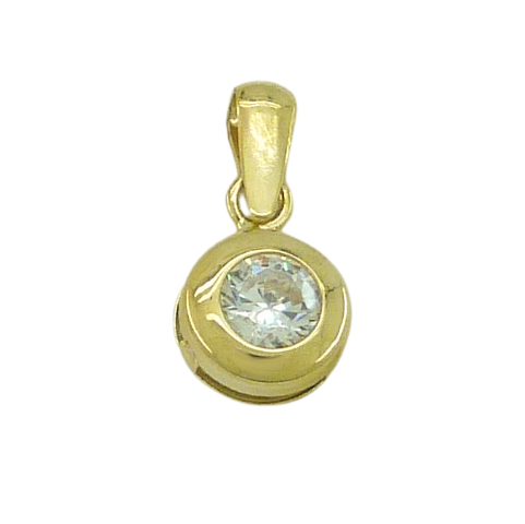 5MM CZ CHATON PENDANT WITH BALE.