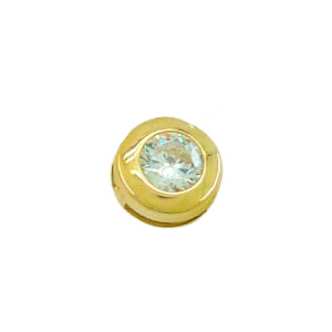 5MM CZ CHATON PENDANT.
