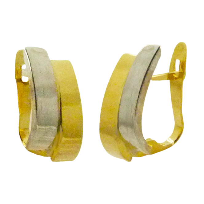 PENDIENTES BICOLOR BANDAS .CATALAN.