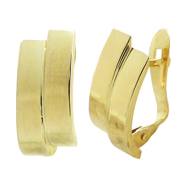 CURVED BANDS LEVERBACK EARRINGS.