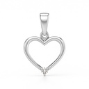 COLGANTE CORAZÓN 10x9MM BRILLANTE DE 0.02 CT H-SI.