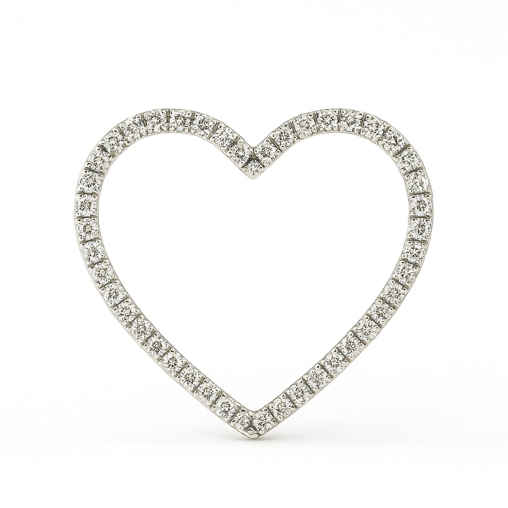 COLGANTE CORAZÓN 15x13MM 44 BRILLANTES 0.14 H-SI