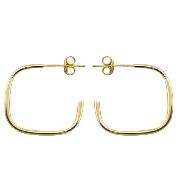 20x20MM SQUARE HOOP EARRINGS.