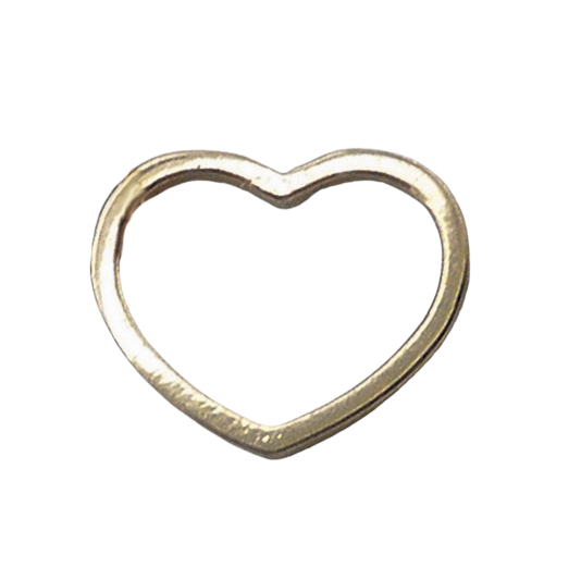12MM PLAIN HEART WHITE GOLD PENDANT.