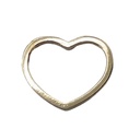 12MM PLAIN HEART WHITE GOLD PENDANT.