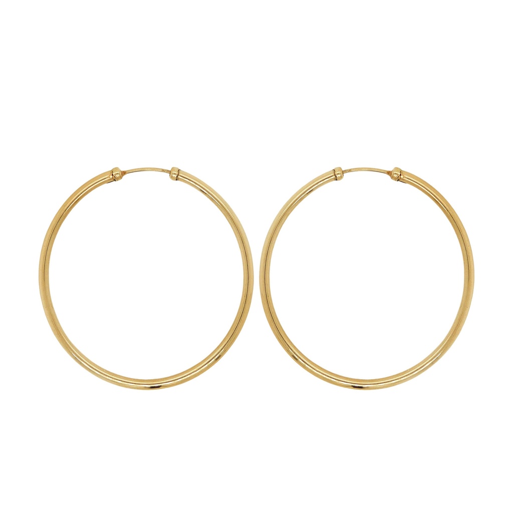 35x2MM ROUND TUBE HOOP EARRINGS.