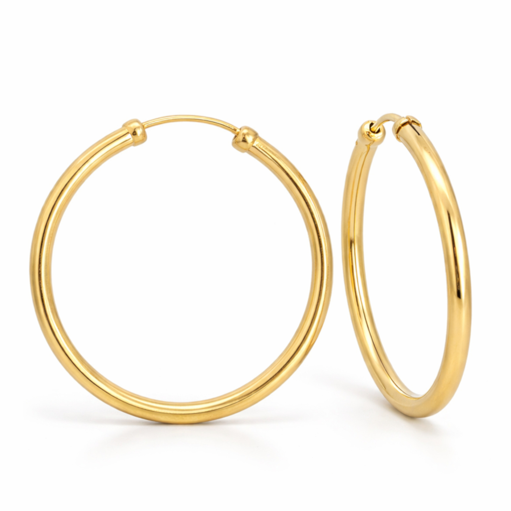 40x2MM ROUND TUBE HOOP EARRINGS.