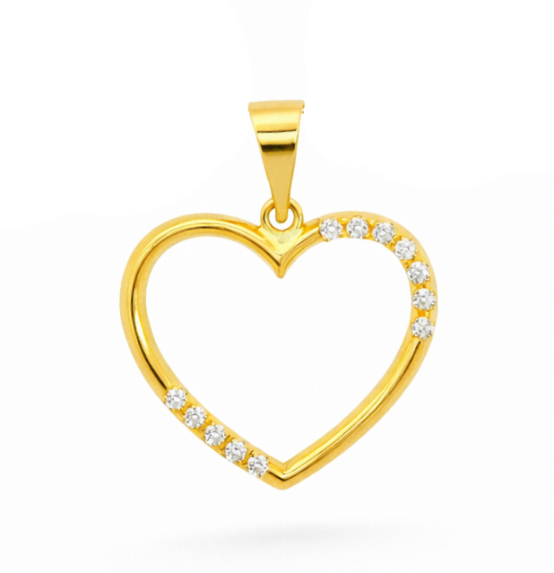 COLGANTE CORAZÓN  CON CIRCONITAS.15MM