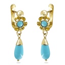 PENDIENTES ARQUILLO PERITA COLOR  TURQUESA .20MM.