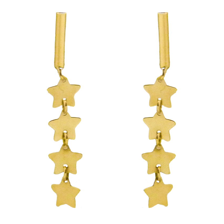 STARS DANGLING EARRINGS.25MM.