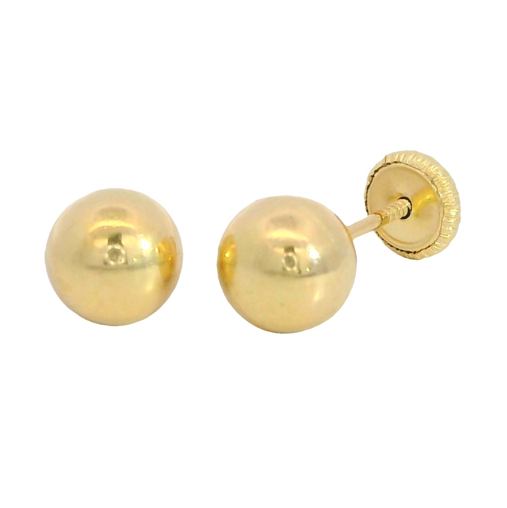 5MM BALL STUD EARRINGS.SCREW BACK.