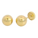 7MM BALL STUD EARRINGS.SCREW BACK.