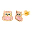 PENDIENTES BUHO COLOR 7MM PRESION