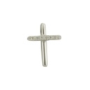 CRUZ ORO BLANCO 10x13MM 7 BRILLANTES 0.022 CT TW H-SI