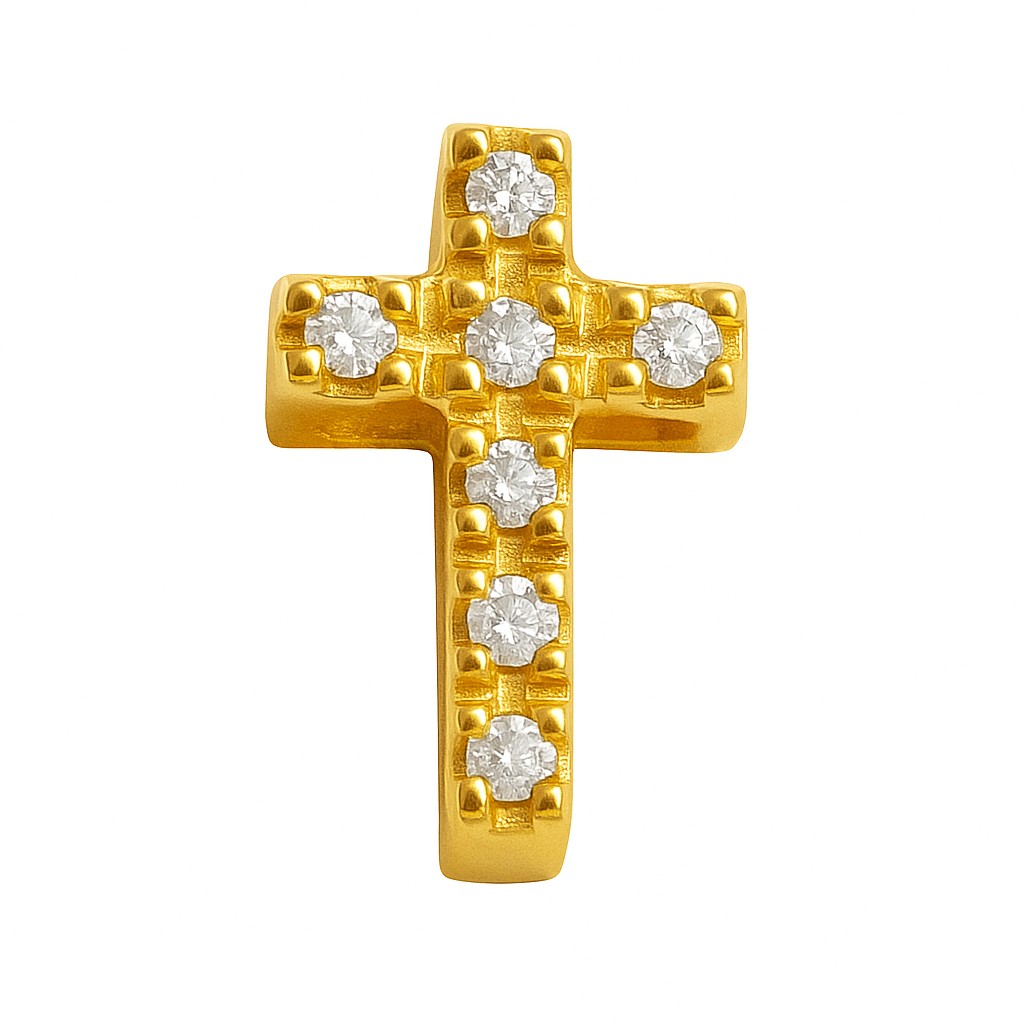 CRUZ 10x6MM 7 BRILLANTES 0.04 CT TW H-SI