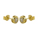 3MM CZ CHATON STUD EARRINGS