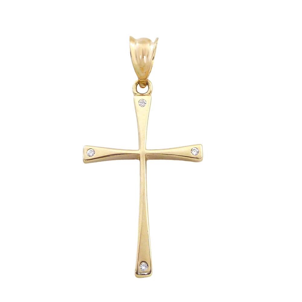 CROOS PENDANT WITH CZ.