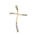 CROSS PENDANT WITH CZ.