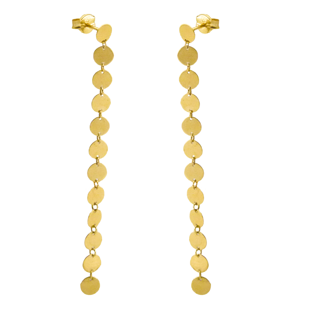 50MM CIRCLES DANGLING EARRINGS.