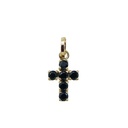 COLG.CRUZ PIEDRAS NEGRO 14MM OA
