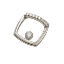 COLGANTE CUADRADO 9X9MM PERLA Y BRILLANTES 1/0.05-9/0.02 H-SI