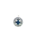 2.5MM SAPPHIRE AND DIAMONDS PENDANT.H-SI 0.07 CT TW