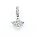 COLGANTE CUAJO 3 BRILLANTES  1.5MM Y  3 BRILLANTES 1MM H-SI 0.02CT.