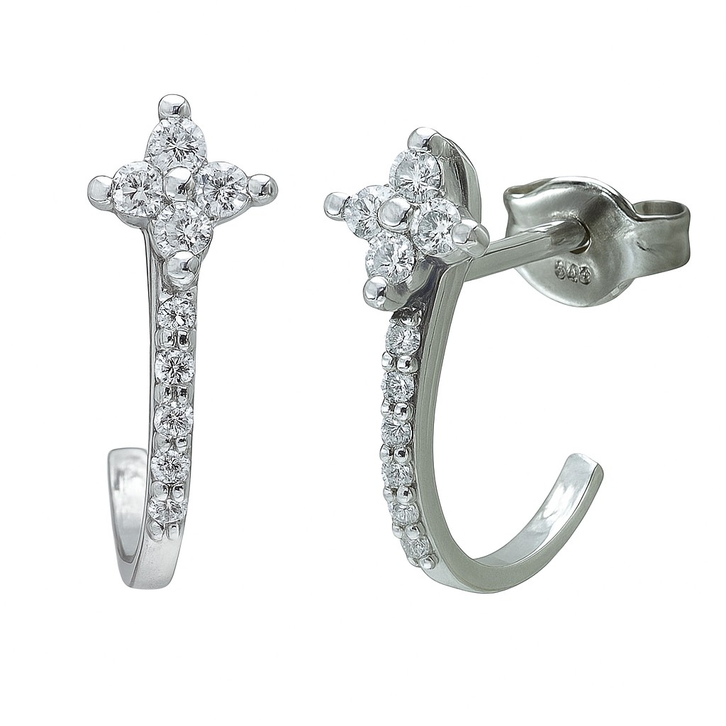 PENDIENTES CUAJO BRILLANTES 1.5MM 20 BRILLANTES 1MM H-SI 0.20 CT TW