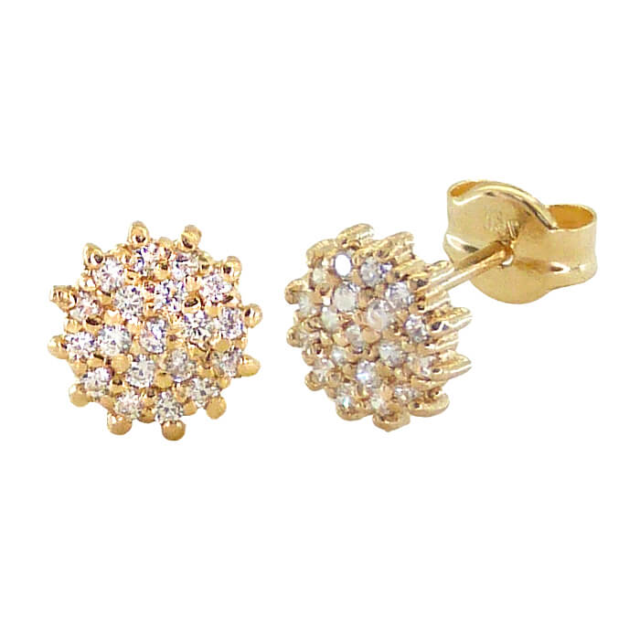 7MM RENNET CZ EARRINGS.