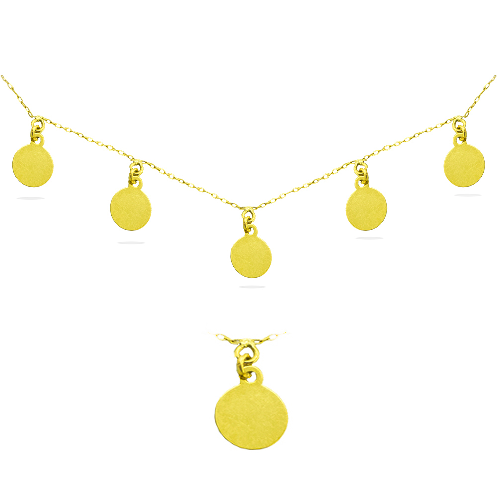 6MM ROUND CHARMS NECKLACE.45CM CHAIN.