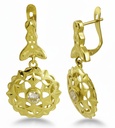 PENDIENTES CUBANA GRANDE CON MOSCA 26x14MM.CATALAN