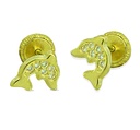 7MM DOLPHIN KID EARRINGS