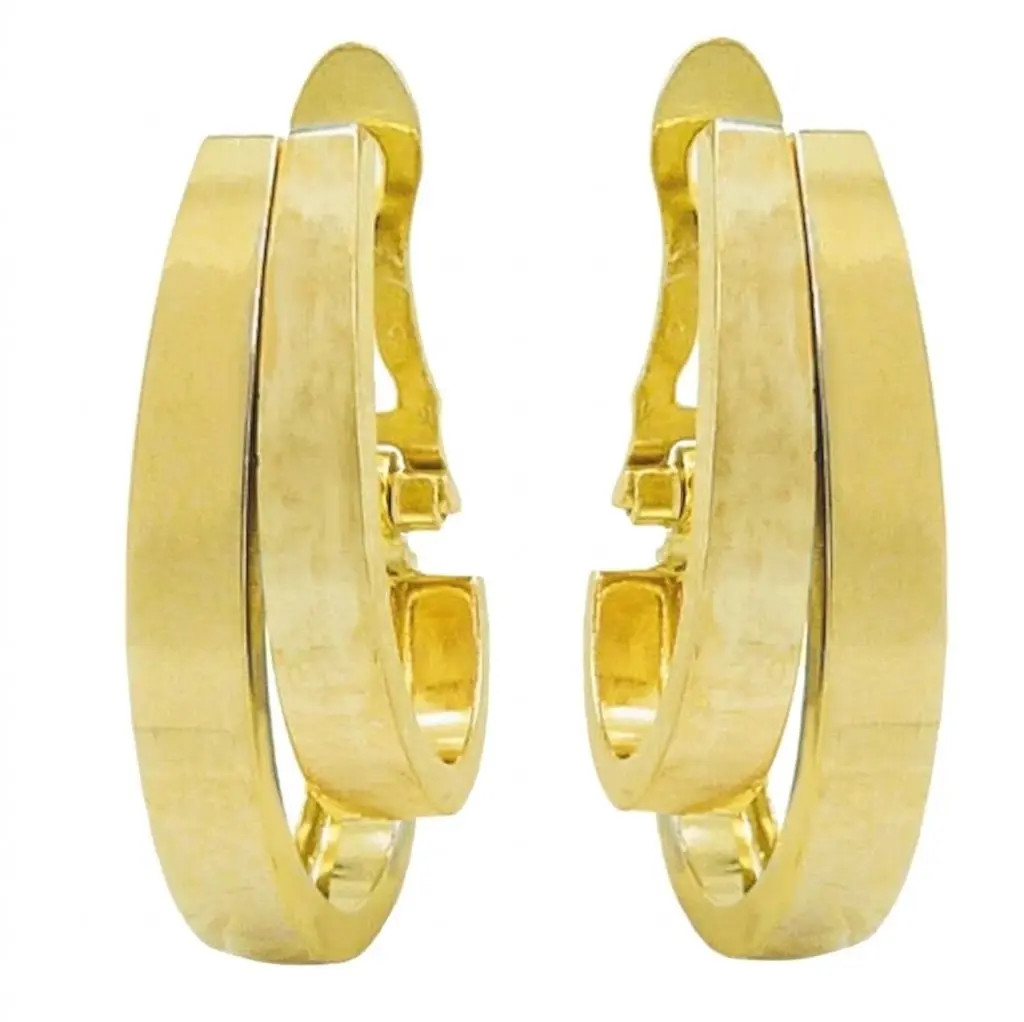 PENDIENTES DOBLE ARO 20x8MM CIERRE CATALAN.