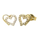 PENDIENTES DOBLE CORAZON CON CIRCONITAS.7MM.