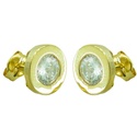 PENDIENTES "DONUT" CIRCONITAS 8MM.PIEDRA DE 5MM.PRESION