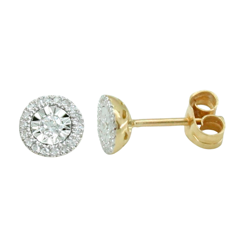 STUD DIAMOND EARRINGS. SI-H 0.15 CT TW 