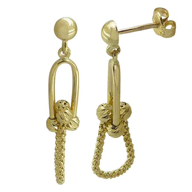 30MM LINK DANGLING EARRINGS.PUSHBACK.