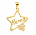 COLGANTE ESTRELLA MAMA 24MM CON CIRCONITA