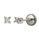 1'7MM CZ STUD EARRINGS.SCREW BACK.