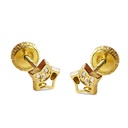 5'5MM OPENWORK STAR STUD EARRINGS WITH CA.SCREW BACK.