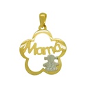 20MM GIRL SILHOUETTE "MUM"PENDANT.
